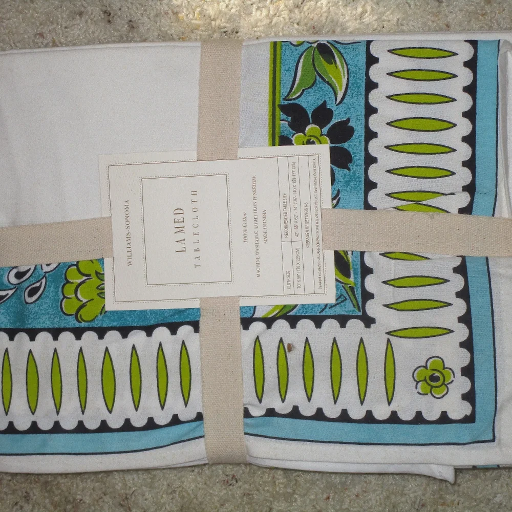 Vintage Williams-Sonoma La Med Tablecloth 70